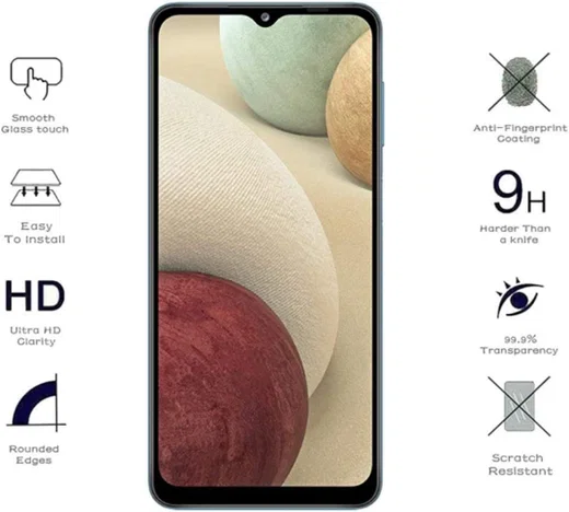 Samsung Galaxy A12 Screen Protector 0.3mm Arc Edge Tempered Glass afbeelding 3