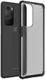 OnePlus 9 Pro Hoesje TPU Hybride Back Cover Mat Transparant/Zwart afbeelding 1