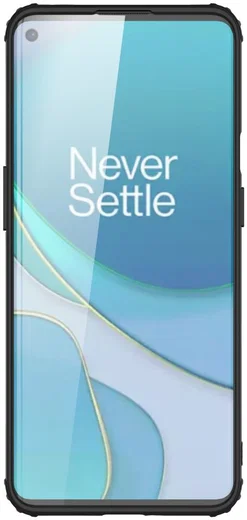 OnePlus 9 Pro Hoesje TPU Hybride Back Cover Mat Transparant/Zwart afbeelding 3