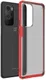 OnePlus 9 Pro Hoesje TPU Hybride Back Cover Mat Transparant/Rood afbeelding 1