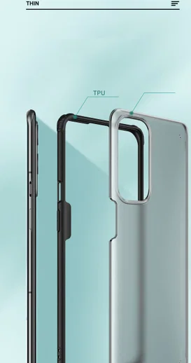 OnePlus 9 Pro Hoesje TPU Hybride Back Cover Mat Transparant/Rood afbeelding 8