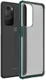 OnePlus 9 Pro Hoesje TPU Hybride Back Cover Mat Transparant/Groen afbeelding 1
