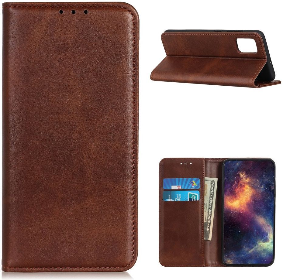 OnePlus 9 Hoesje Portemonnee Book Case Splitleer Bruin afbeelding 9