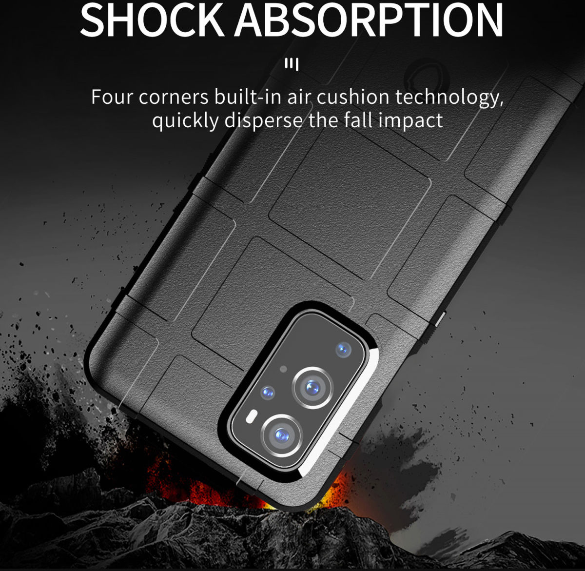 OnePlus 9 Pro Hoesje Shock Proof Rugged Shield Back Cover Groen afbeelding 2
