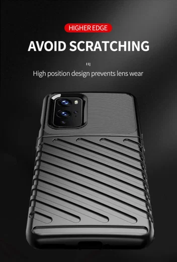 OnePlus 9 Hoesje Twill Thunder Texture Back Cover Blauw afbeelding 7
