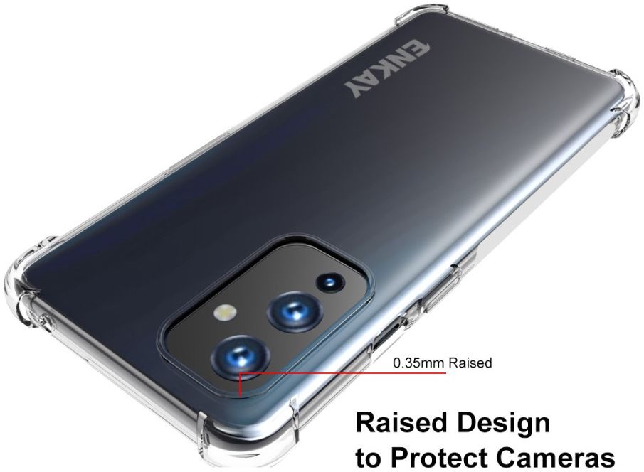 ENKAY OnePlus 9 Hoesje Schokbestendig TPU Back Cover Transparant afbeelding 4