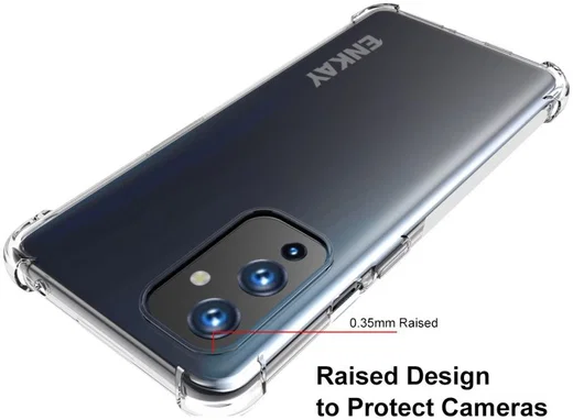 ENKAY OnePlus 9 Hoesje Schokbestendig TPU Back Cover Transparant afbeelding 4
