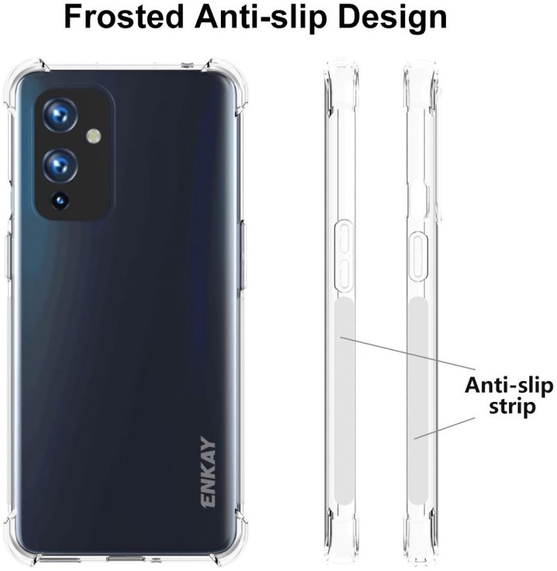 ENKAY OnePlus 9 Hoesje Schokbestendig TPU Back Cover Transparant afbeelding 5