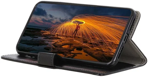 OnePlus 9 Hoesje Wallet Book Case Kunstleer Zwart afbeelding 5