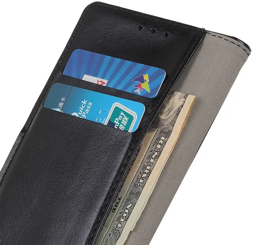 OnePlus 9 Hoesje Wallet Book Case Kunstleer Zwart afbeelding 3