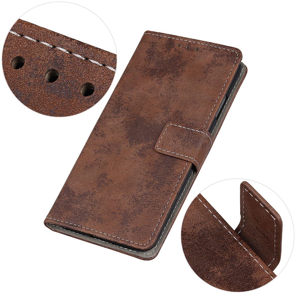 OnePlus 9 Hoesje Vintage Portemonnee Book Case Bruin afbeelding 7