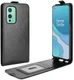 OnePlus 9 Hoesje Verticale Flip Wallet Case Kunstleer Zwart afbeelding 1