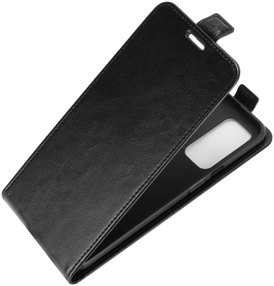 OnePlus 9 Hoesje Verticale Flip Wallet Case Kunstleer Zwart afbeelding 2