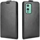 OnePlus 9 Hoesje Verticale Flip Wallet Case Kunstleer Zwart afbeelding 4