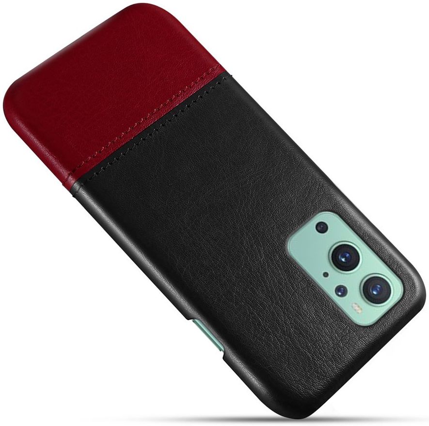OnePlus 9 Hoesje met Kunstleer Coating Back Cover Rood | gsmpunt