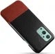 OnePlus 9 Hoesje met Kunstleer Coating Back Cover Zwart afbeelding 2