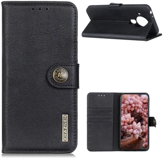 KHAZNEH Nokia 5.4 Hoesje Portemonnee Book Case Zwart afbeelding 5