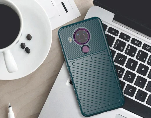Nokia 5.4 Hoesje Thunder Series Back Cover TPU Groen afbeelding 2