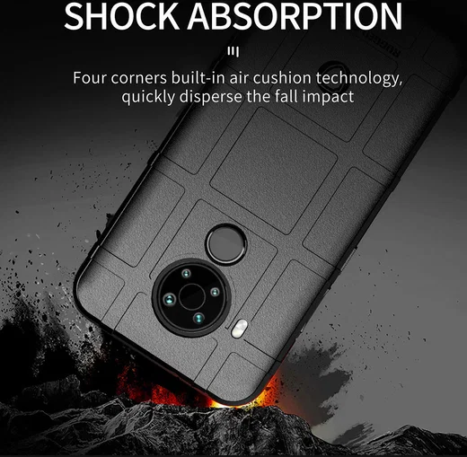 Nokia 5.4 Hoesje Shock Proof Rugged Shield Back Cover Blauw afbeelding 2