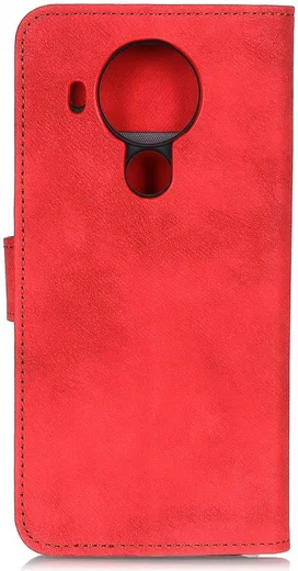 Nokia 5.4 Portemonnee Hoesje met Standaard Kunstleer Rood afbeelding 2