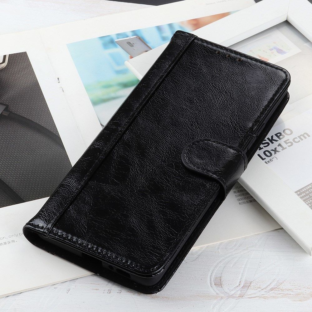 Nokia 5.4 Hoesje Wallet Book Case Kunstleer Zwart afbeelding 3