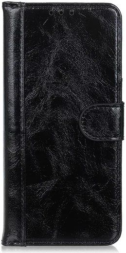 Nokia 5.4 Hoesje Wallet Book Case Kunstleer Zwart afbeelding 2