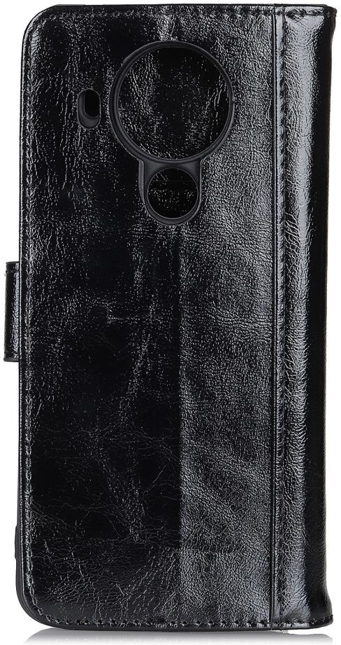 Nokia 5.4 Hoesje Wallet Book Case Kunstleer Zwart afbeelding 4
