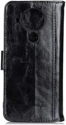 Nokia 5.4 Hoesje Wallet Book Case Kunstleer Zwart afbeelding 4