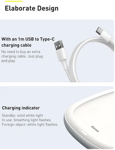 Baseus Bureau Houder Draadloos Opladen 15W voor Apple MagSafe Zwart afbeelding 19