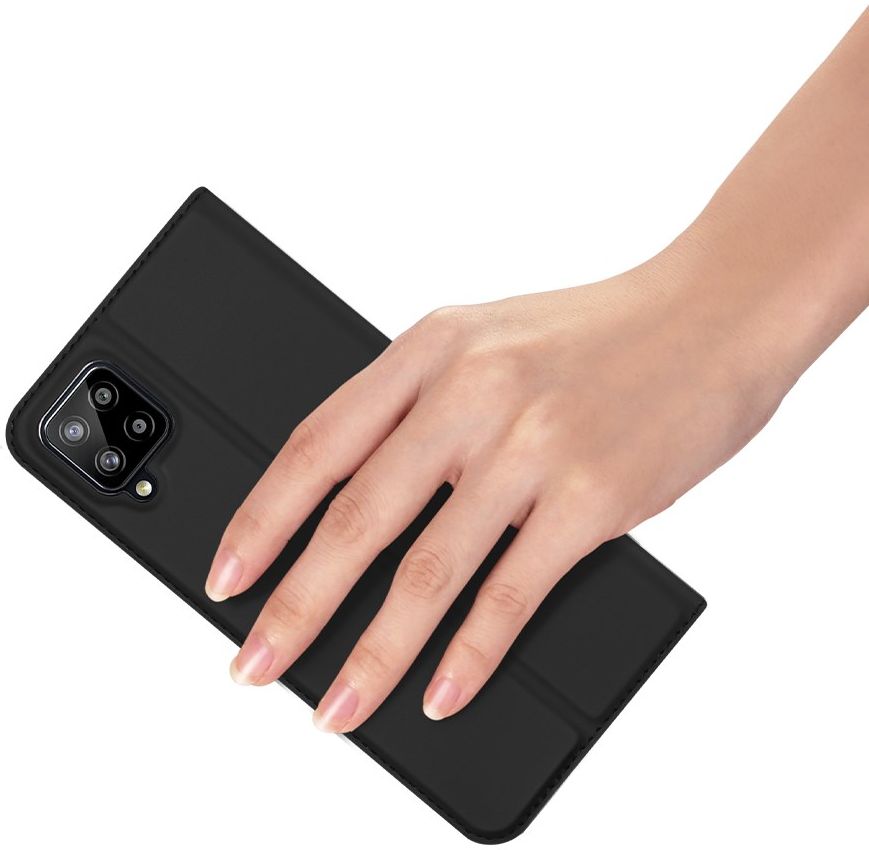 Dux Ducis Skin Pro Series Samsung Galaxy A12 Hoesje Portemonnee Zwart afbeelding 4