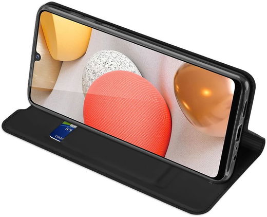 Dux Ducis Skin Pro Series Samsung Galaxy A12 Hoesje Portemonnee Zwart afbeelding 8