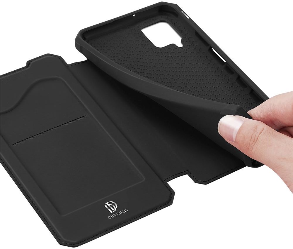 Dux Ducis Skin X Series Samsung Galaxy A12 Hoesje Book Case Zwart afbeelding 3