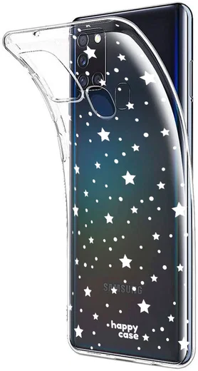 HappyCase Samsung Galaxy A21S Flexibel TPU Hoesje Sterretjes Print afbeelding 6