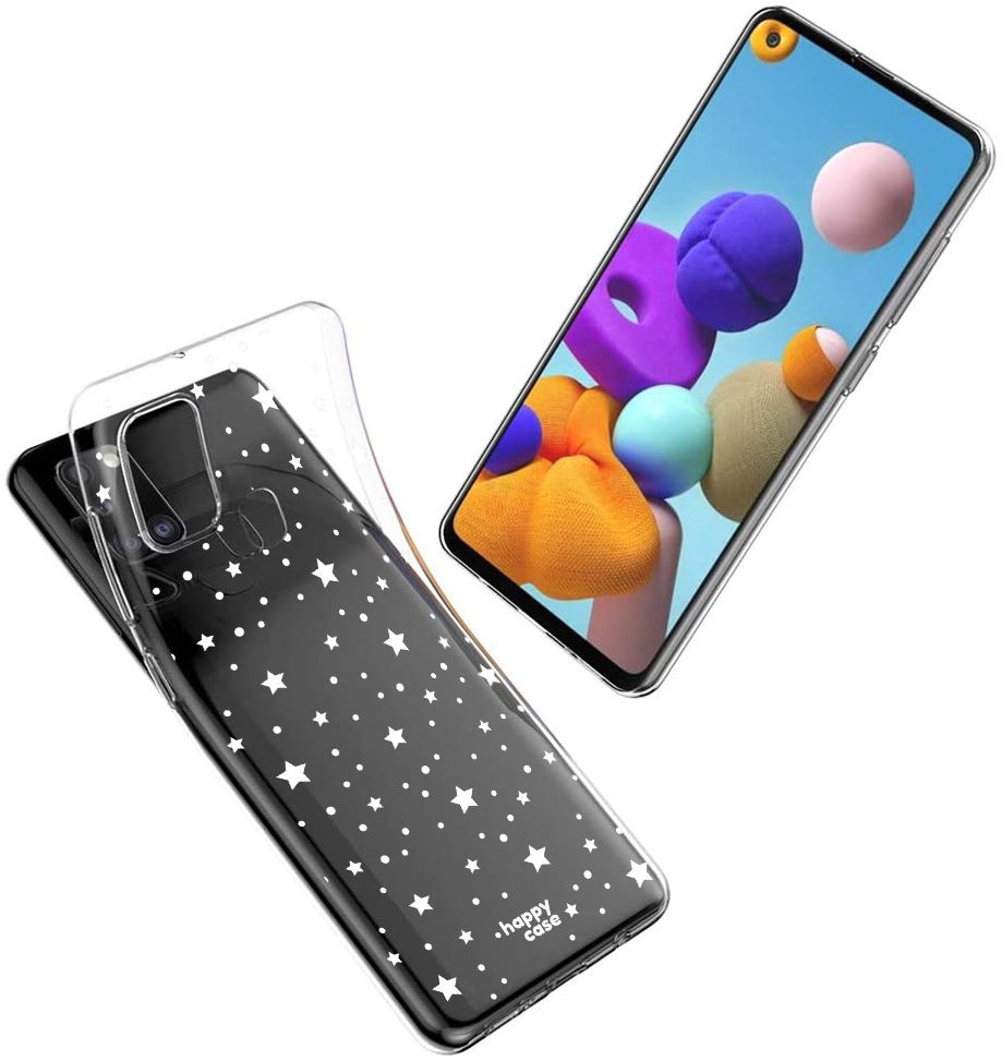 HappyCase Samsung Galaxy A21S Flexibel TPU Hoesje Sterretjes Print afbeelding 5