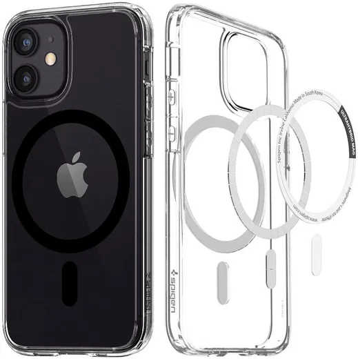 Spigen Ultra Hybrid iPhone 12/12 Pro Hoesje MagSafe Transparant/Zwart afbeelding 1