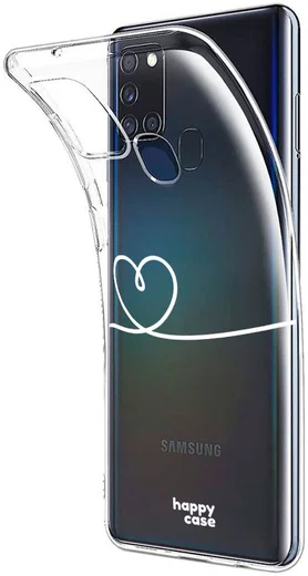HappyCase Samsung Galaxy A21S Flexibel TPU Hoesje Hartje Print afbeelding 6