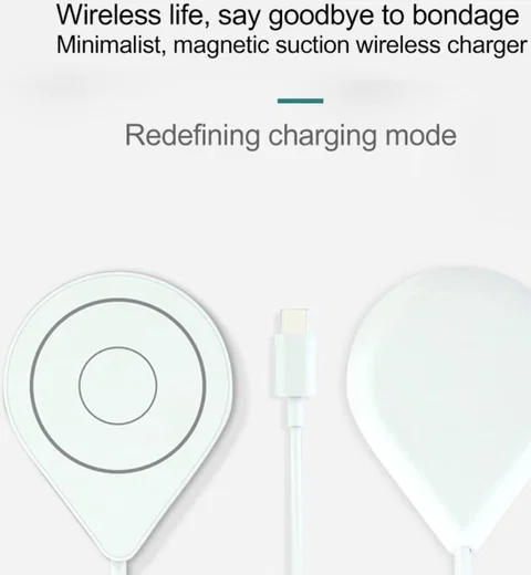 T15 Compacte Magnetisch Draadloze Oplader 15W voor Apple MagSafe Wit afbeelding 3