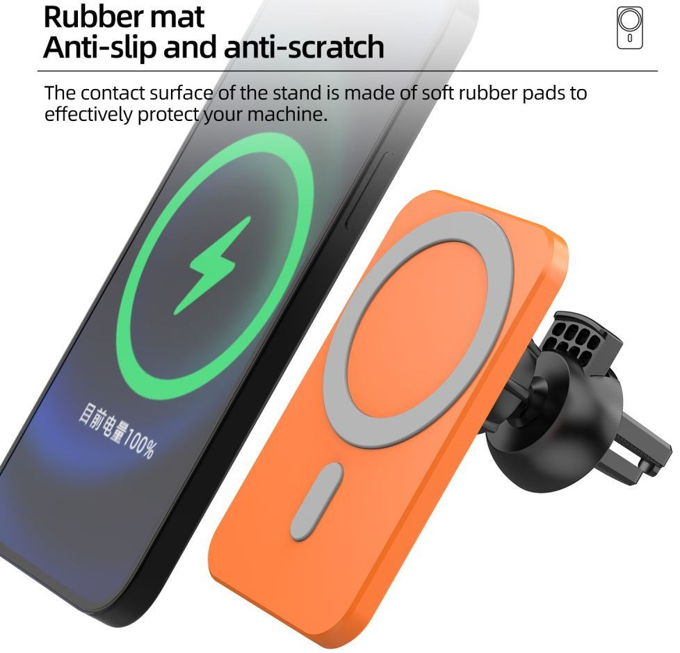 Telefoonhouder Ventilatierooster / Dashboard voor MagSafe 15W Groen afbeelding 12