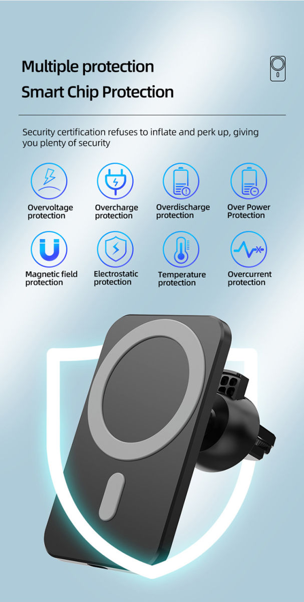 Telefoonhouder Ventilatierooster / Dashboard voor MagSafe 15W Groen afbeelding 9