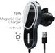 Ventilatierooster Telefoonhouder voor MagSafe met 15W QI Opladen Zwart afbeelding 4