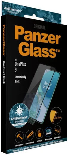PanzerGlass OnePlus 9 Screen Protector Antibacterieel Zwart afbeelding 7