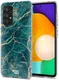 HappyCase Samsung Galaxy A52 / A52S Hoesje Flexibel TPU Aqua Marmer afbeelding 2