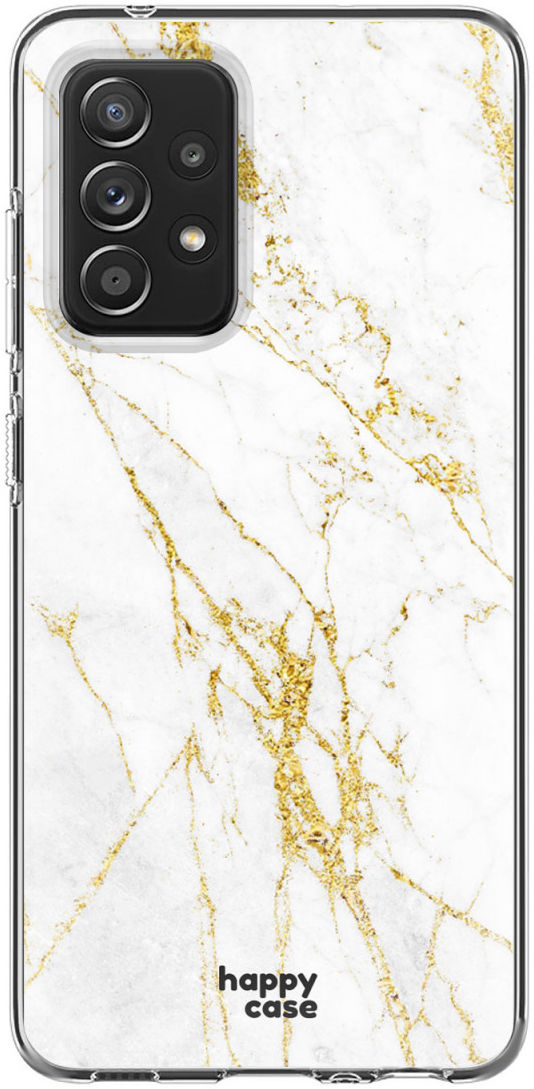 HappyCase Samsung Galaxy A52 / A52S Hoesje Flexibel TPU Wit Marmer afbeelding 11