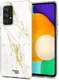 HappyCase Samsung Galaxy A52 / A52S Hoesje Flexibel TPU Wit Marmer afbeelding 2