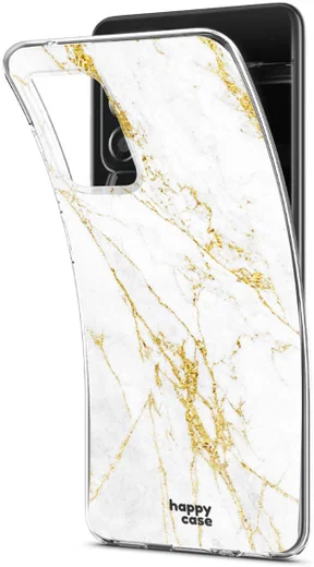 HappyCase Samsung Galaxy A52 / A52S Hoesje Flexibel TPU Wit Marmer afbeelding 7