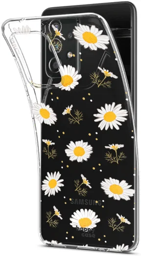 HappyCase Samsung Galaxy A52 / A52S Hoesje Flexibel TPU Bloemen afbeelding 2