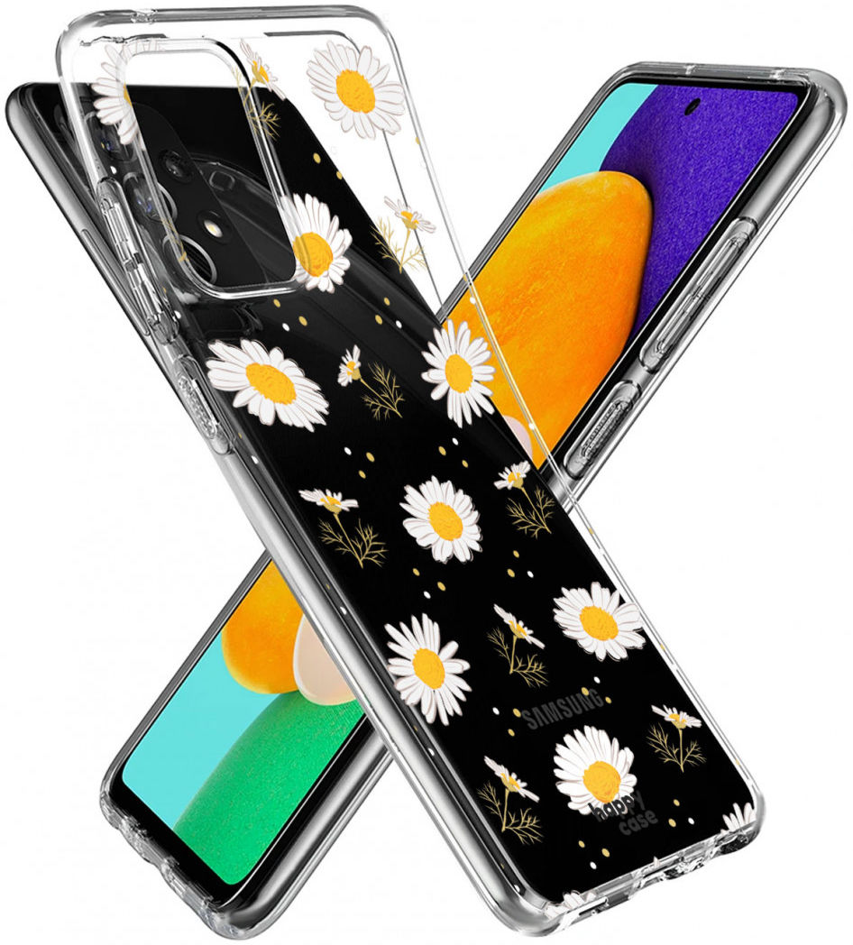 HappyCase Samsung Galaxy A52 / A52S Hoesje Flexibel TPU Bloemen afbeelding 6