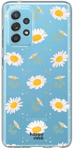 HappyCase Samsung Galaxy A52 / A52S Hoesje Flexibel TPU Bloemen afbeelding 1