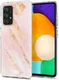 HappyCase Samsung Galaxy A52 / A52S Hoesje Flexibel TPU Pink Marmer afbeelding 2