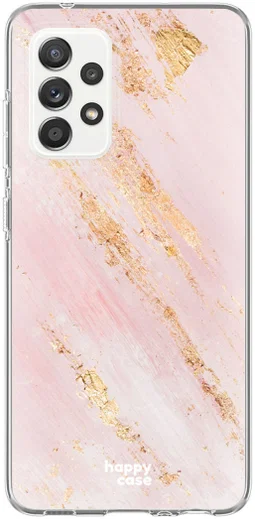 HappyCase Samsung Galaxy A52 / A52S Hoesje Flexibel TPU Pink Marmer afbeelding 8